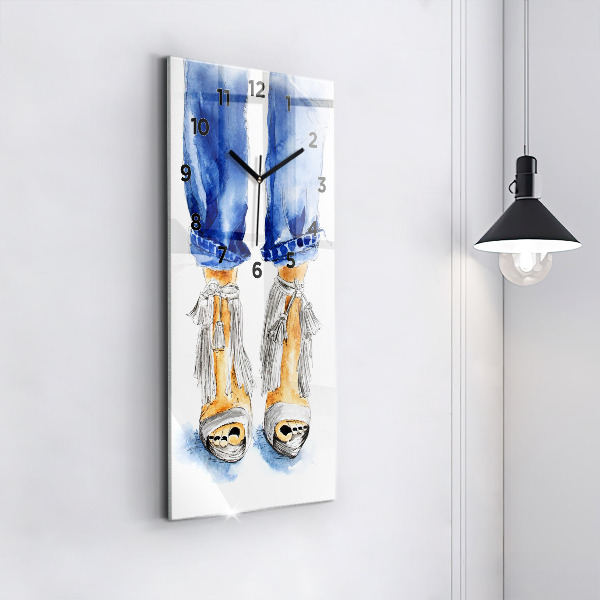 Vertikální skleněné hodiny Dámské odznaky