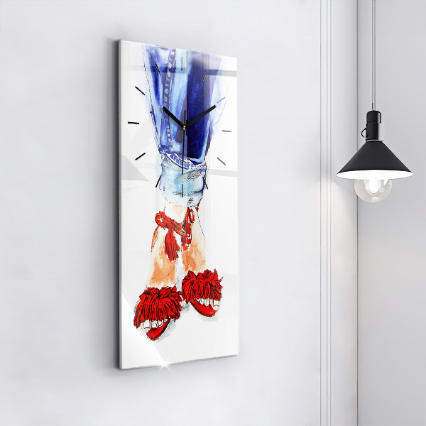 Vertikální skleněné hodiny Dámské odznaky