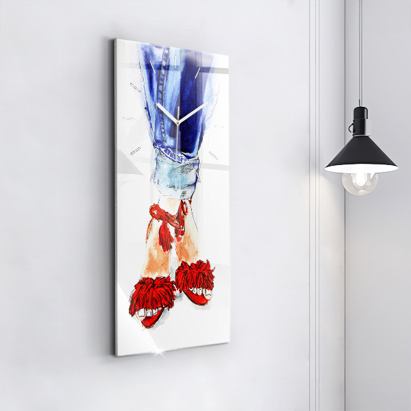 Vertikální skleněné hodiny Dámské odznaky