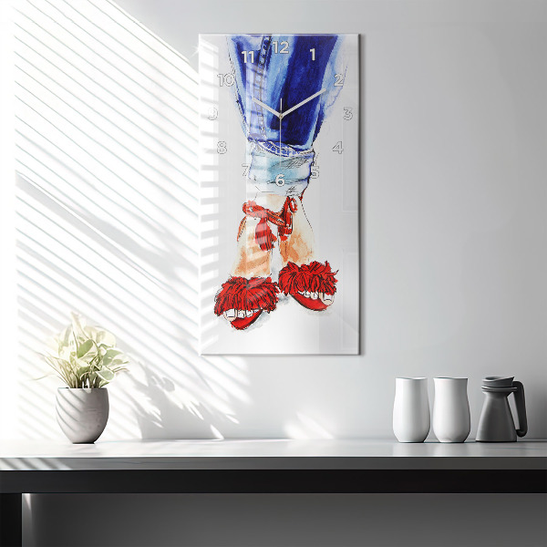 Vertikální skleněné hodiny Dámské odznaky