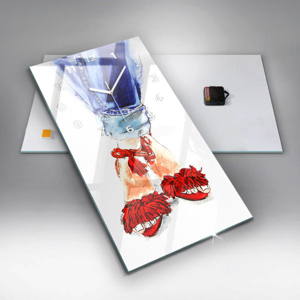 Vertikální skleněné hodiny Dámské odznaky