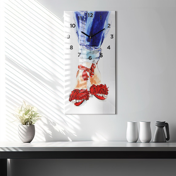 Vertikální skleněné hodiny Dámské odznaky