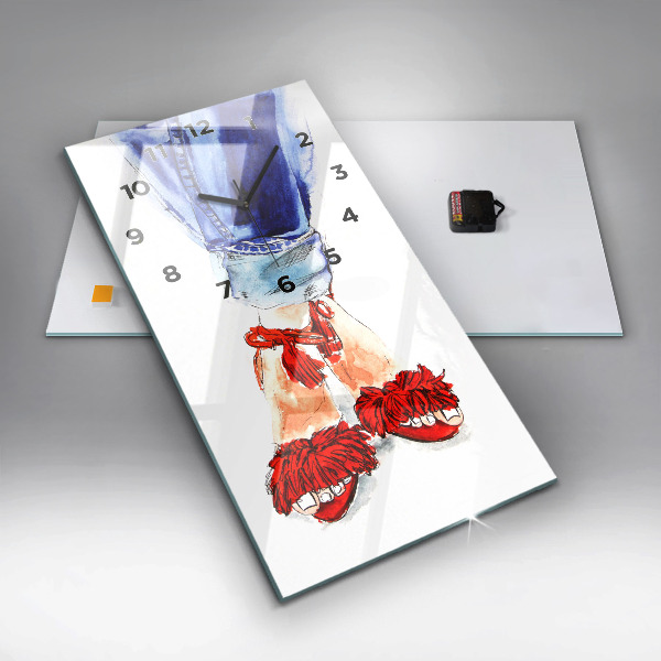 Vertikální skleněné hodiny Dámské odznaky