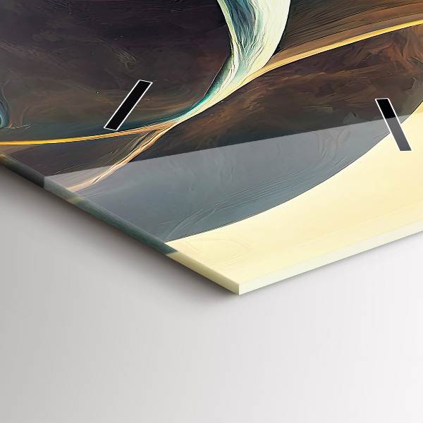 Vertikální skleněné hodiny Tekoucí vodopád