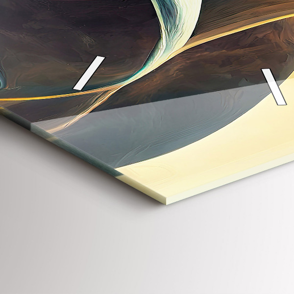 Vertikální skleněné hodiny Tekoucí vodopád