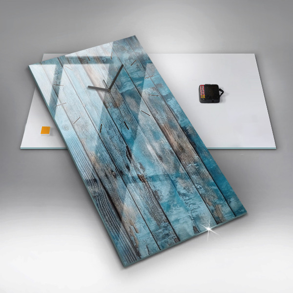 Vertikální nástěnné hodiny Modré desky