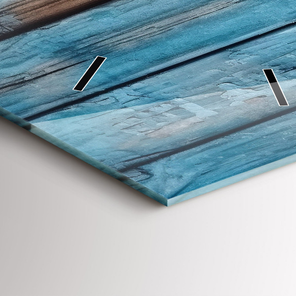 Vertikální nástěnné hodiny Modré desky