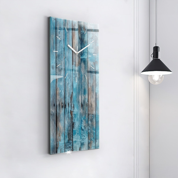 Vertikální nástěnné hodiny Modré desky