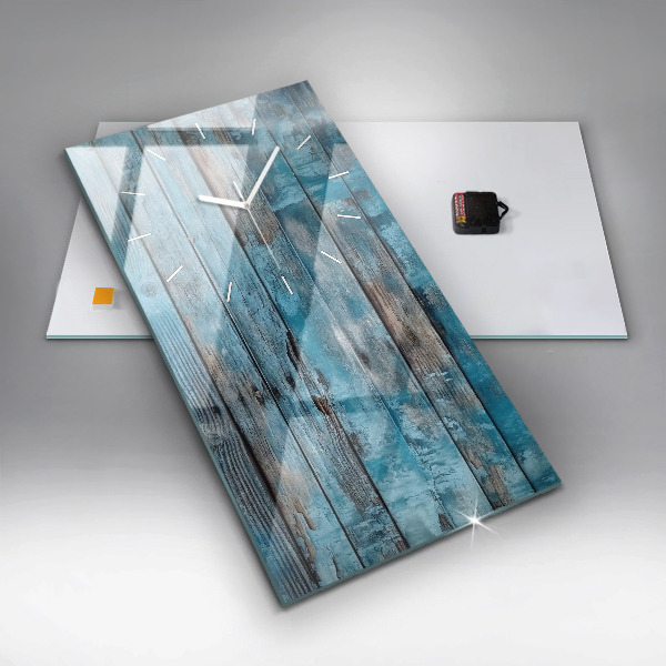 Vertikální nástěnné hodiny Modré desky