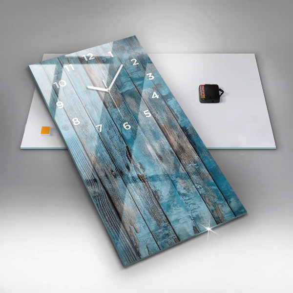 Vertikální nástěnné hodiny Modré desky