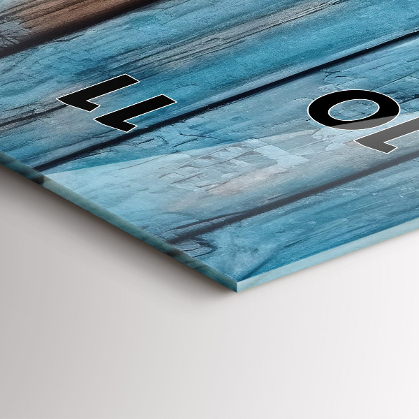 Vertikální nástěnné hodiny Modré desky