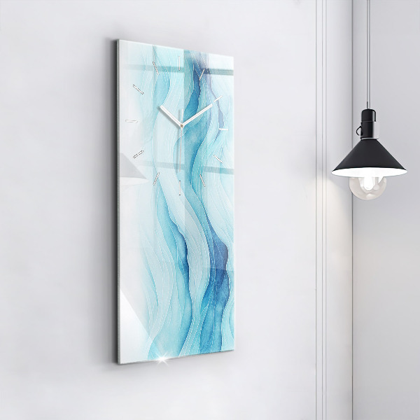 Vertikální nástěnné hodiny Modré mraky