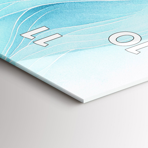 Vertikální nástěnné hodiny Modré mraky