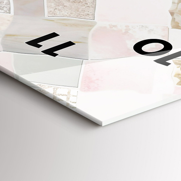 Vertikální nástěnné hodiny Barevné dlaždice