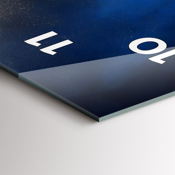 Vertikální nástěnné hodiny Modrý mramor