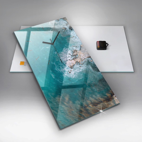 Vertikální nástěnné hodiny Fjordy na pobřeží Costa Blanca