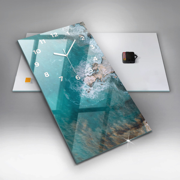 Vertikální nástěnné hodiny Fjordy na pobřeží Costa Blanca