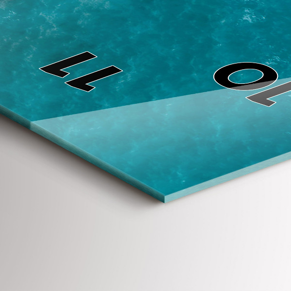 Vertikální nástěnné hodiny Fjordy na pobřeží Costa Blanca