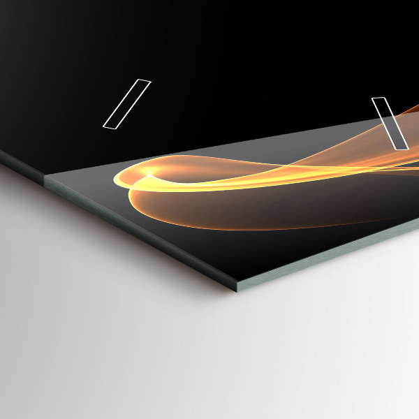 Vertikální nástěnné hodiny Oranžové čáry