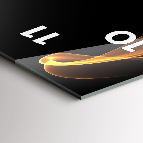 Vertikální nástěnné hodiny Oranžové čáry