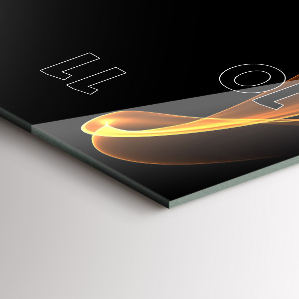 Vertikální nástěnné hodiny Oranžové čáry