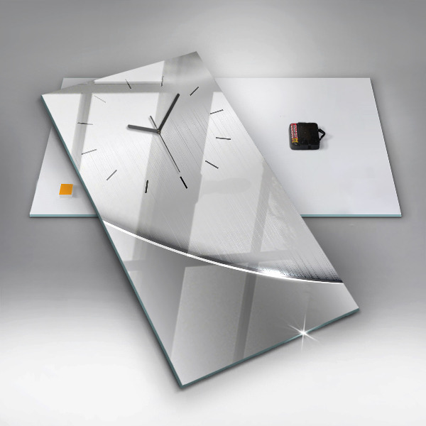 Vertikální nástěnné hodiny Stříbrný vzor