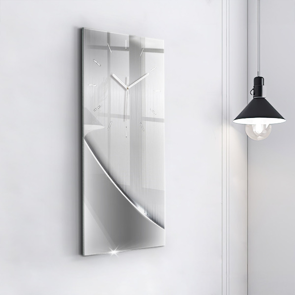 Vertikální nástěnné hodiny Stříbrný vzor