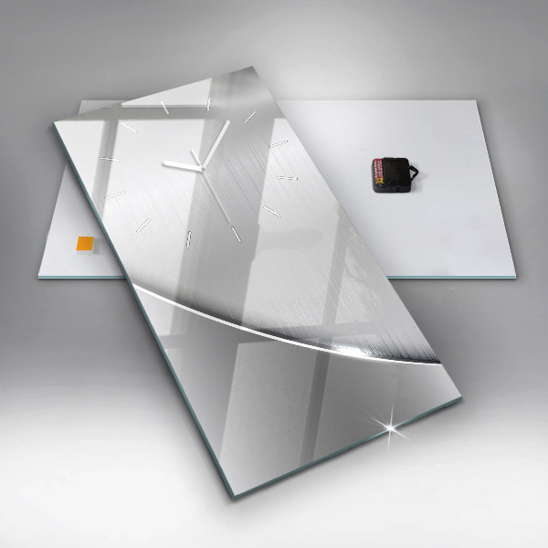 Vertikální nástěnné hodiny Stříbrný vzor