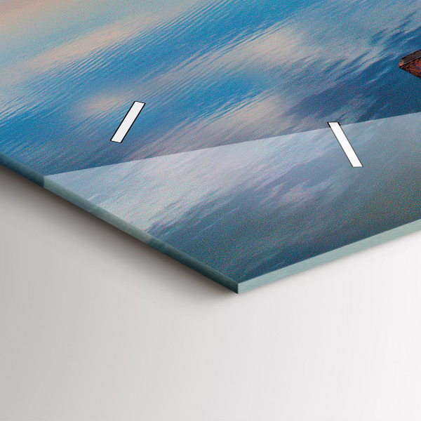 Horizontální hodiny na skle Jezerní most