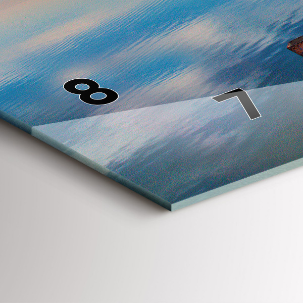 Horizontální hodiny na skle Jezerní most