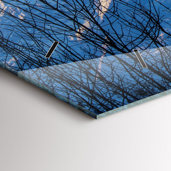 Horizontální hodiny na skle Pohled na hory