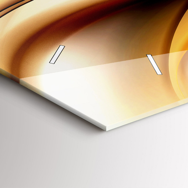 Horizontální hodiny na skle Vlna abstraktní