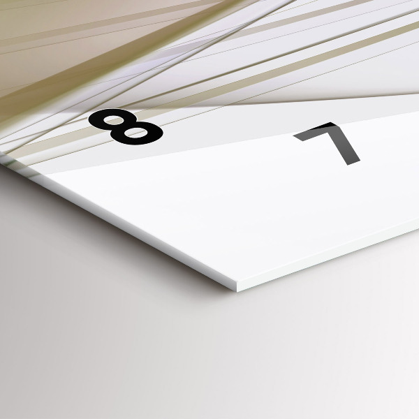 Horizontální hodiny na skle Jasná abstrakce