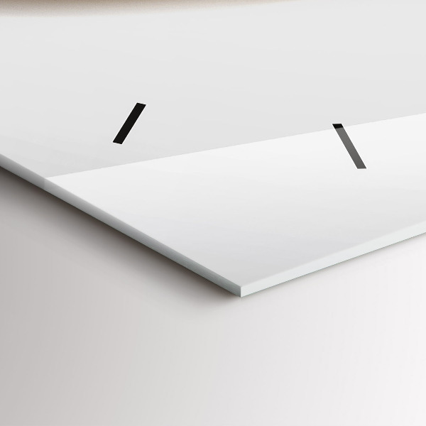 Horizontální hodiny na skle Abstraktní linie