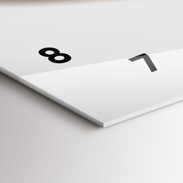 Horizontální hodiny na skle Abstraktní linie