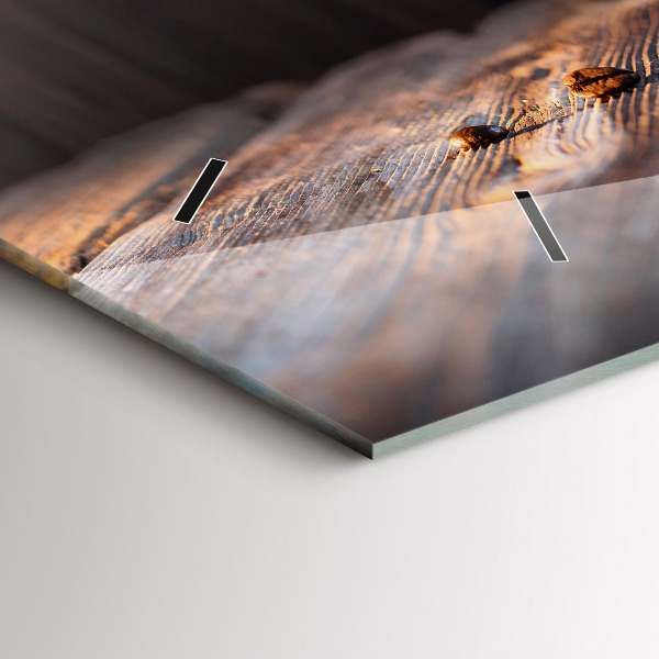 Horizontální hodiny na skle Šálek kávy