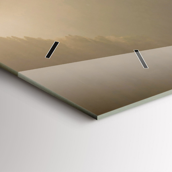 Horizontální hodiny na skle Strom v horách