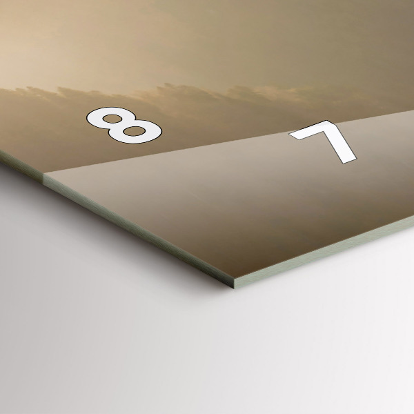 Horizontální hodiny na skle Strom v horách