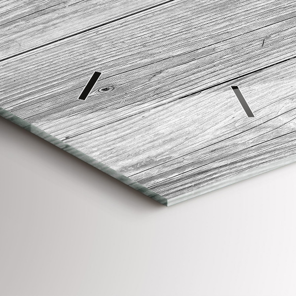 Horizontální hodiny na skle Dřevěné panely