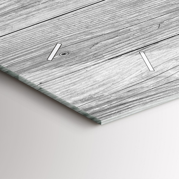 Horizontální hodiny na skle Dřevěné panely