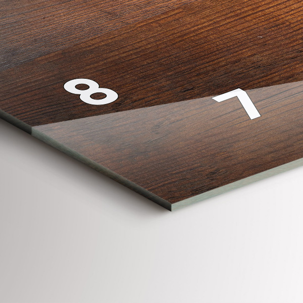 Horizontální skleněné hodiny na stěnu Staré dřevo