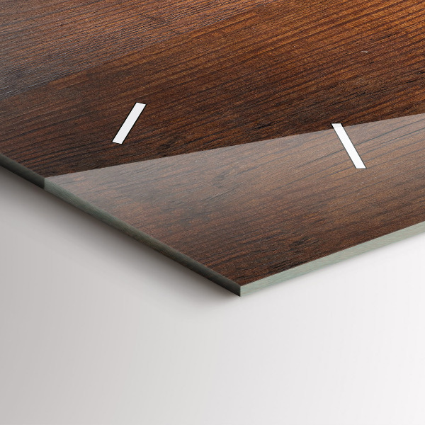 Horizontální skleněné hodiny na stěnu Staré dřevo