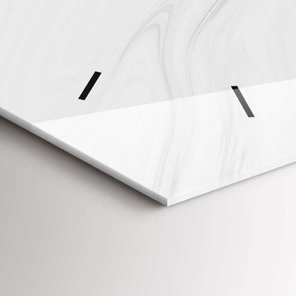 Horizontální skleněné hodiny na stěnu Dekorativní mramor