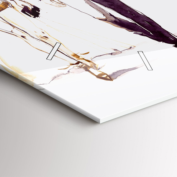 Horizontální hodiny na skle Žena a muž