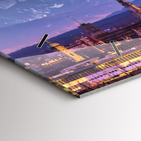 Horizontální hodiny na skle Německé Alpy Mnichov