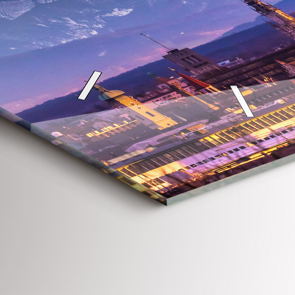 Horizontální hodiny na skle Německé Alpy Mnichov