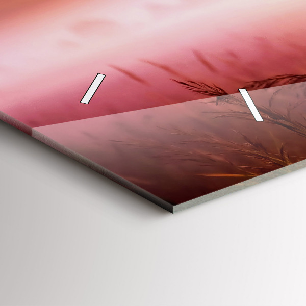 Horizontální hodiny na skle Mlhavé ráno