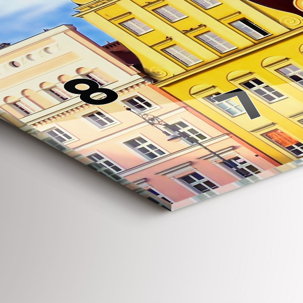 Horizontální hodiny na skle Vratislav - Staré město