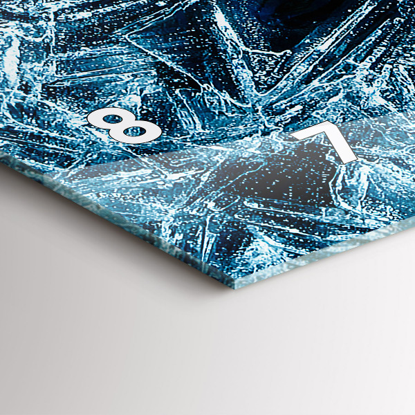 Horizontální hodiny na skle Zmrzlá zeď