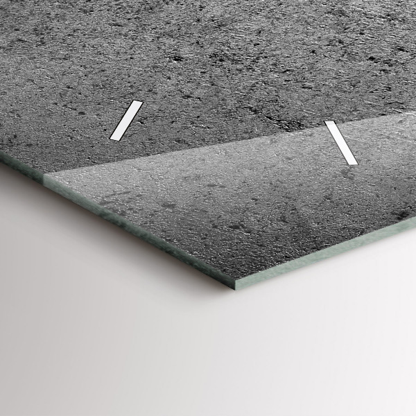 Horizontální skleněné hodiny na stěnu Průmyslová zeď